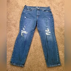 Old Navy Distressed High Rise Blue Jeans